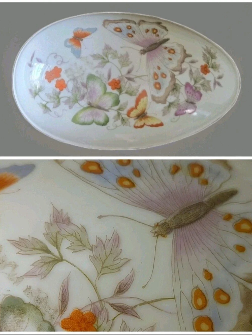 Vtg 1979 Avon Porcelain Ceramic Egg Trinket / Jewelry Box, Storage, 22k Gold